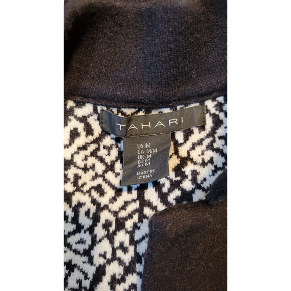 Tahari Open Front Cardigan Sweater Hip Length Size M - Picture 5 of 10